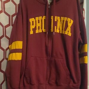 Phoenix Burgundy and Gold Hoodie